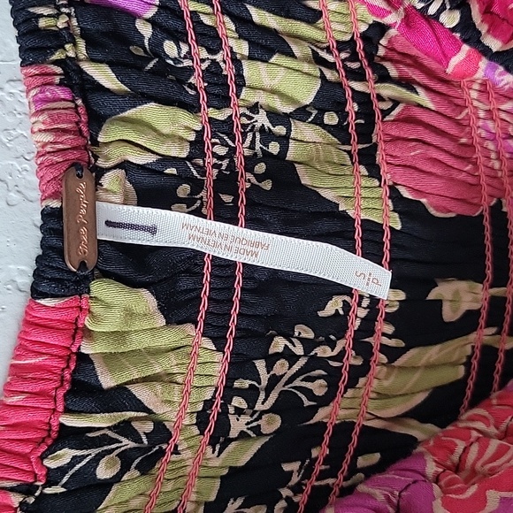 Free People Rolling Hills Jumpsuit In Black Floral size small - Picture 7 of 8